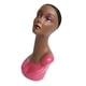 thumbnail image 2 of Maniquí de peluca independiente de 20'' con sombrero, bufanda, auriculares y soporte para la cabeza Rosado, 2 of 7
