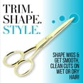 thumbnail image 3 of Stainless Steel Wig Scissors/Shears for Bold Hold lace Products - Scissors for Wig Care, Cutting and Styling by The Hair Diagram 0.2 oz, 3 of 8
