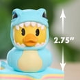 thumbnail image 4 of Duckalooz Jurassic Blue Small Toy Duck, 4 of 4