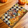 thumbnail image 5 of Thanksgiving Door Mat Fall Farmhouse Pumpkin Patch Mat Fall Country Floor Mat 17x30 Inch, Turkey Brown, 5 of 6