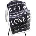 thumbnail image 1 of Fleece Healing Thoughts Blanket, Warm Hug Throw Blanket Get Well Hope Prayer Love & Hope Positive Energy Gift for Women Men Best Friends, 1 of 6