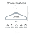 thumbnail image 2 of 50 Ganchos Infantiles De Terciopelo color gris, 2 of 4