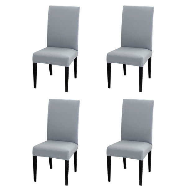 Apuakthei - Juego de 4 fundas protectoras para sillas de comedor cortas, elásticas, extraíbles y lavables, para hoteles, comedores, ceremonias, banquetes, bodas y fiestas
