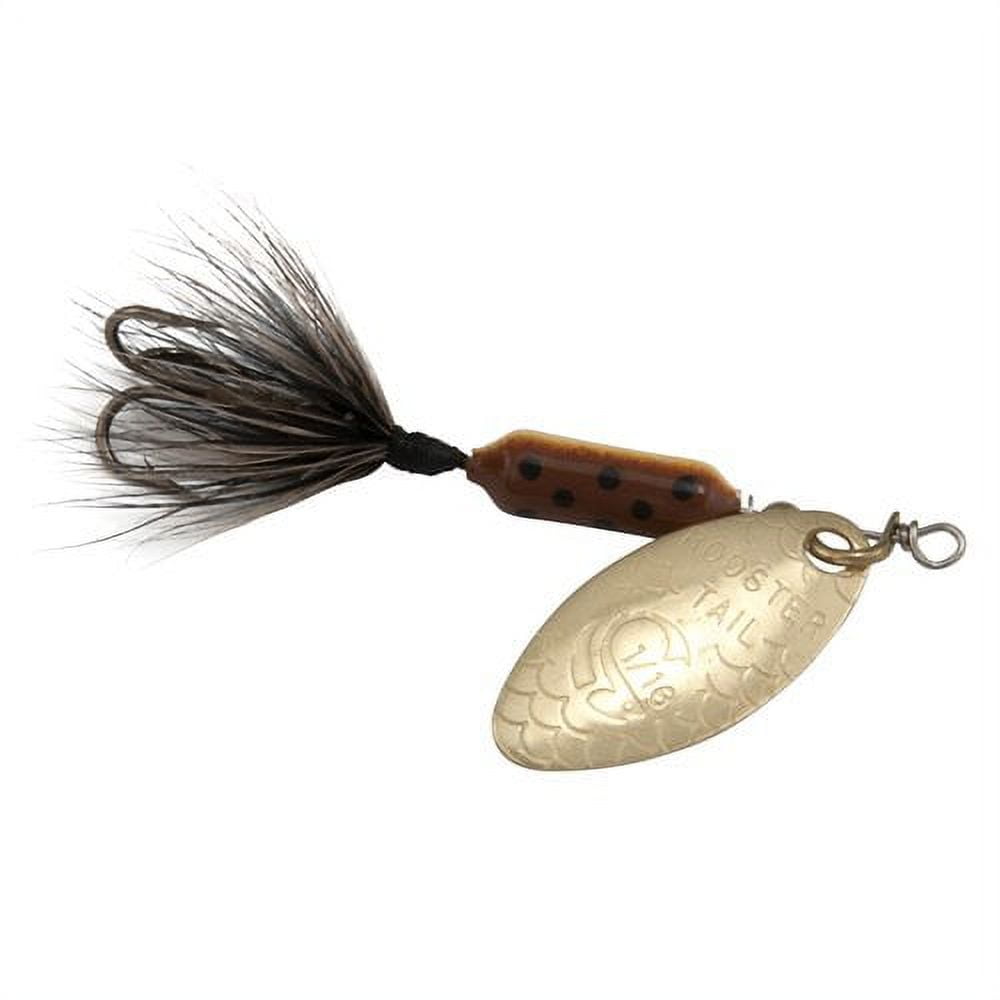 (2 pack) Rooster Tail, Inline Spinnerbait Fishing Lure, 1/16 oz, Brown Trout