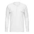 thumbnail image 7 of Cotton Linen Shirts for Men 2026 Spring Summer Casual Lightweight Long Sleeve V Neck Band Collar Beach Shirt, 7 of 7