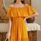 thumbnail image 5 of Vestido largo informal Monstrate amarillo XL, 5 of 7