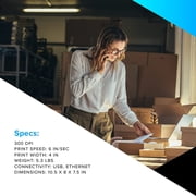 Zebra ZD421 Thermal Shipping Label Printer 4 | 203 DPI | No Ink Required | 4x6 | USB, Ethernet, Tap to Pair NFC | | Thermal Transfer