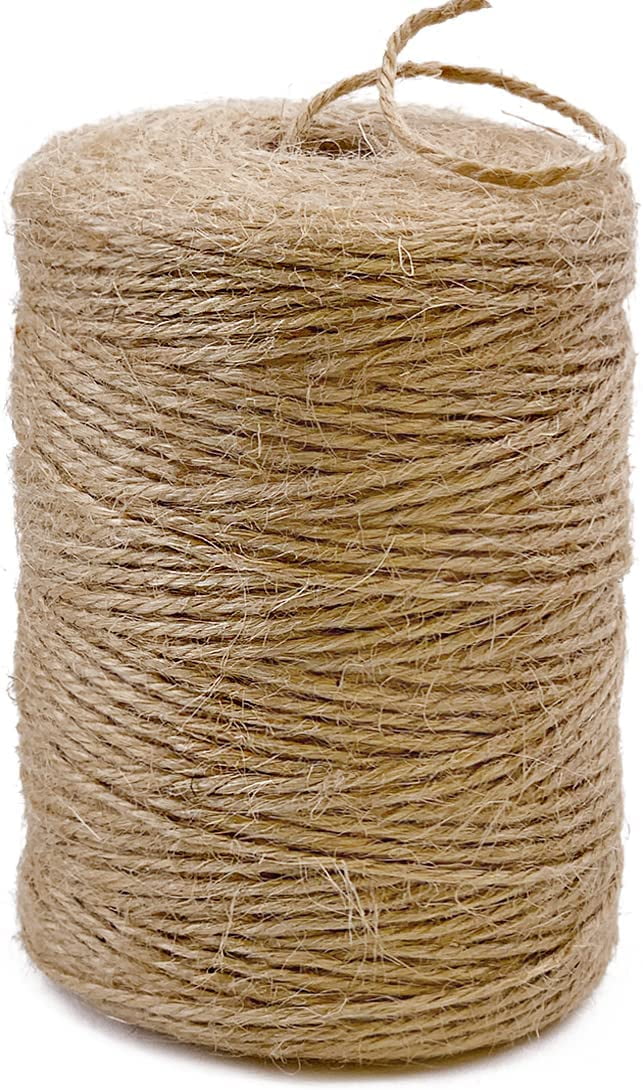 600 Ft Jute Rope Natural Jute Twine String Thin Rope for Gift Box Packing  Decorating Gardening