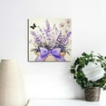 thumbnail image 4 of Chilfamy Lavenders Butterfly Canvas Wall Art Home Decor Ready To Hang Room Art 16x16in, 4 of 6