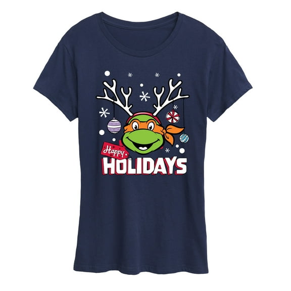 Teenage Muntant Ninja Turtles - Happy Holidays - Women's Short Sleeve Graphic T-Shirt