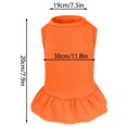 thumbnail image 3 of Sleeveless Pet Dress Summer Breathable Lightweight Cat Dog Apparel for Outdoor Walking,Orange-30cm, 3 of 4