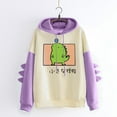 thumbnail image 2 of Gerichy Long Sleeve Tops for Women Women Dinosaur Hoodie Long Sleeve Splice Cartoon Cute Sweatshirt Teens Girls Casual Pullover Girls Anime Jumper Sweater, 2 of 4