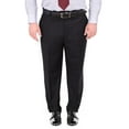 thumbnail image 4 of Men's Portly Fit Executive Cut Solid Black Two Button 2 Piece Wool Suit, 4 of 4