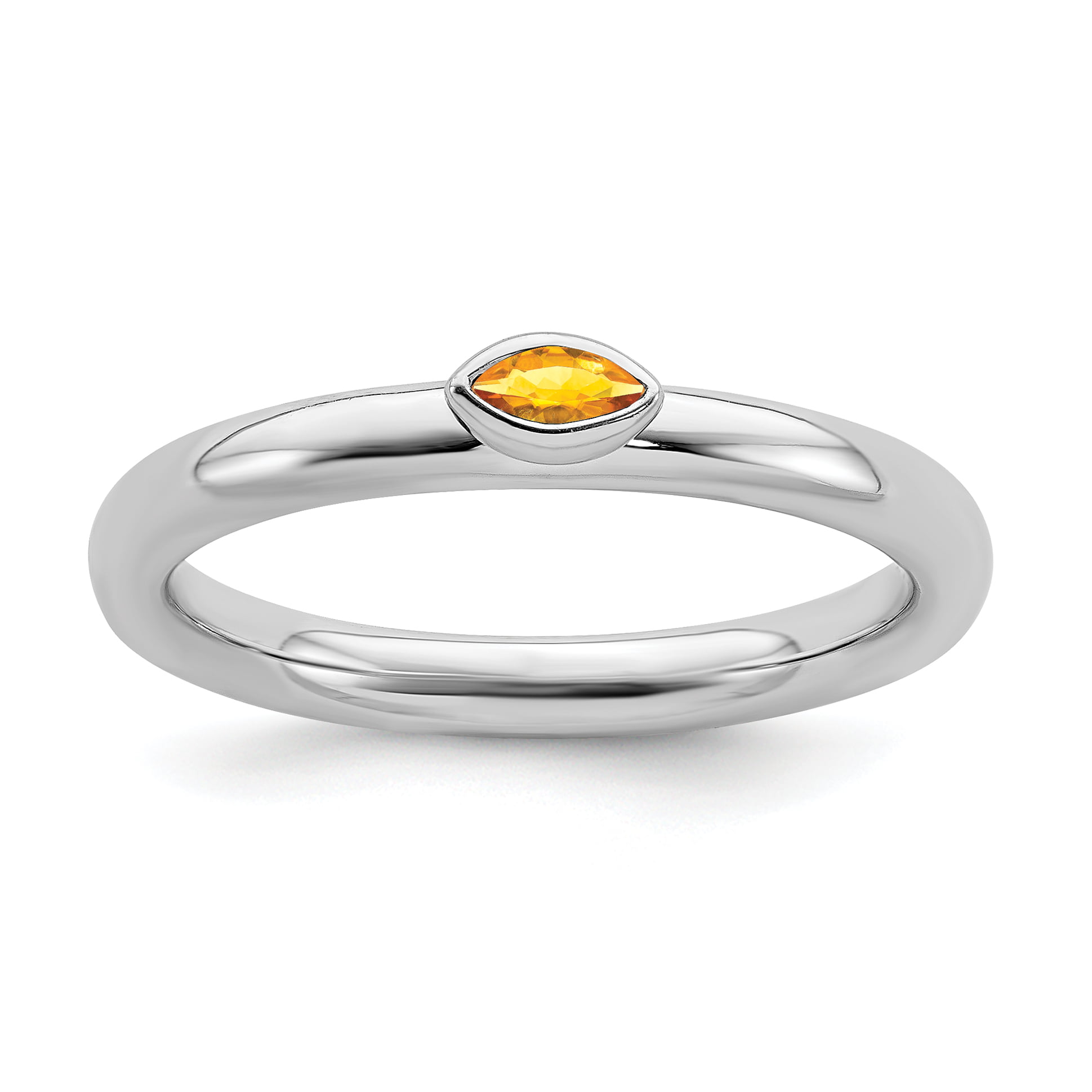 Pretty 925 Silver Jewelry Wedding Rings for Women Garnet & Citrine Size 6-10 