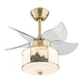 thumbnail image 2 of 23in 6 Gears Modern Chandelier Ceiling Fan with Light,5 Fan Blades LED Hanging Light Fixture with Remote 3000K, 4500K, 6000K, 2 of 18