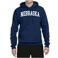 thumbnail image 2 of Wild Bobby State of Nebraska College Style Unisex Hoodie Sweatshirt, 2 of 6