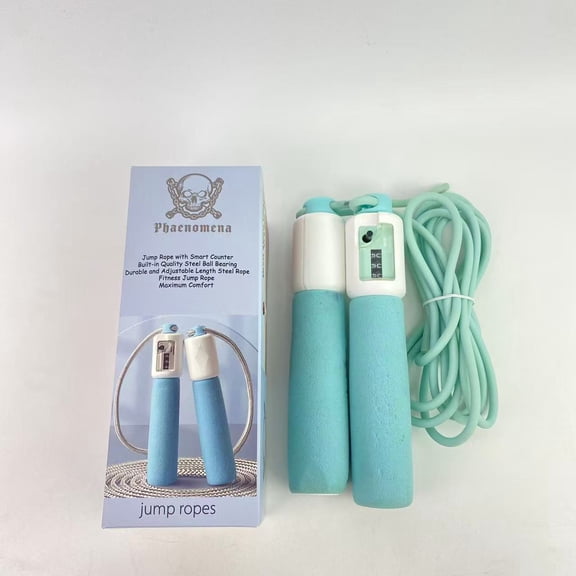 Phaenomena Jump ropes,Weighted Jump Rope with Counter for Women and Men. Digital Counting Jump Rope for Workout. Skipping Rope for Exercise and Fitness. Includes Calorie Counter and Cordless Rope