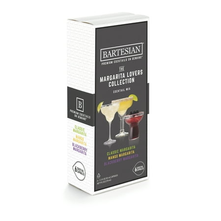 Bartesian Cocktail Mixer Capsules, Margarita Lovers Collection, 6 Pack