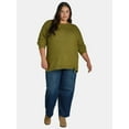 thumbnail image 2 of Terra & Sky Women’s Plus Cinch Waist Sweater, Lightweight, Sizes 0X-5X, 2 of 6