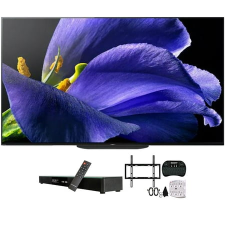 Sony XBR-77A9G 77" MASTER BRAVIA OLED 4K HDR Ultra Smart TV (2019) w/ Soundbar Bundle Includes, Deco Gear Home Theater Surround Sound 31" Soundbar, Flat Wall Mount Kit for 45-90 inch TVs and More