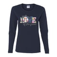 thumbnail image 3 of For the Love of the Game Sports Womens Graphic Long Sleeve T-Shirt, Navy, X-Large, 3 of 5