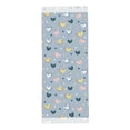 thumbnail image 5 of ZNDUO Vintage Blue Abstract Hearts Pattern Pashmina Shawls，Wraps Winter Warm Soft Scarf for Women, 5 of 8