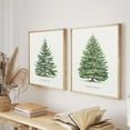 thumbnail image 4 of Hieng 4Pcs Vintage Christmas Tree Wall Art, Artful 4 Pine Tree Botanical Prints, Winter Wall Decor Unframed, 4 of 6