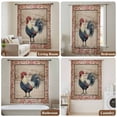 thumbnail image 6 of Farmhouse Roosters Sheer Curtains 54 Inches Long, Countryside Farm Chicken Pink Leaves Light Filering Curtains, Breathable Simi Curtain Privacy Drapes for Kitchen Bathroom Small Window Treatment, 6 of 9