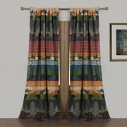 Global Trends Big Sky Lakehouse Cabin and Lodge Curtain Panels - Set of 2 - with Tiebacks
