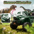 thumbnail image 4 of Xuanlur 12V Dinosaur Ride on Toys, Electric Car for Toddlers 2-4 w/Parent Control, Ride on Car w/Lights, 4-Wheel Suspension, Music, Bluetooth, 2.49-3.11MPH, Simulated Animal Vehicle for Kids (Green), 4 of 6
