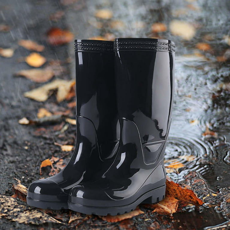 Rubber Boots for Men Rain Boots Anti Slip Waterproof Insulated Durable  Protective Footwear Work Boots for Farming Fishing , 41