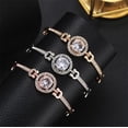 thumbnail image 2 of Brazalete de joyería Brazalete versátil para mujer Brazalete de diamantes con destellos de temperamento simple Brazalete de circón Joyas - Oro oso de fresa Electrónica, 2 of 5