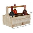 thumbnail image 5 of DecMode 15"W, 12"H Wood Boho Style Wine Holder, Brown, 1 - Piece, 5 of 7