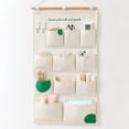 thumbnail image 4 of SLYNSHome 12 Pocket Wall Hanging Organizer,Green Fabric Foldable Wall Mount Storage Bag For Bedroom, Bathroom, Kitchen And Door Sundry Storage, 4 of 8