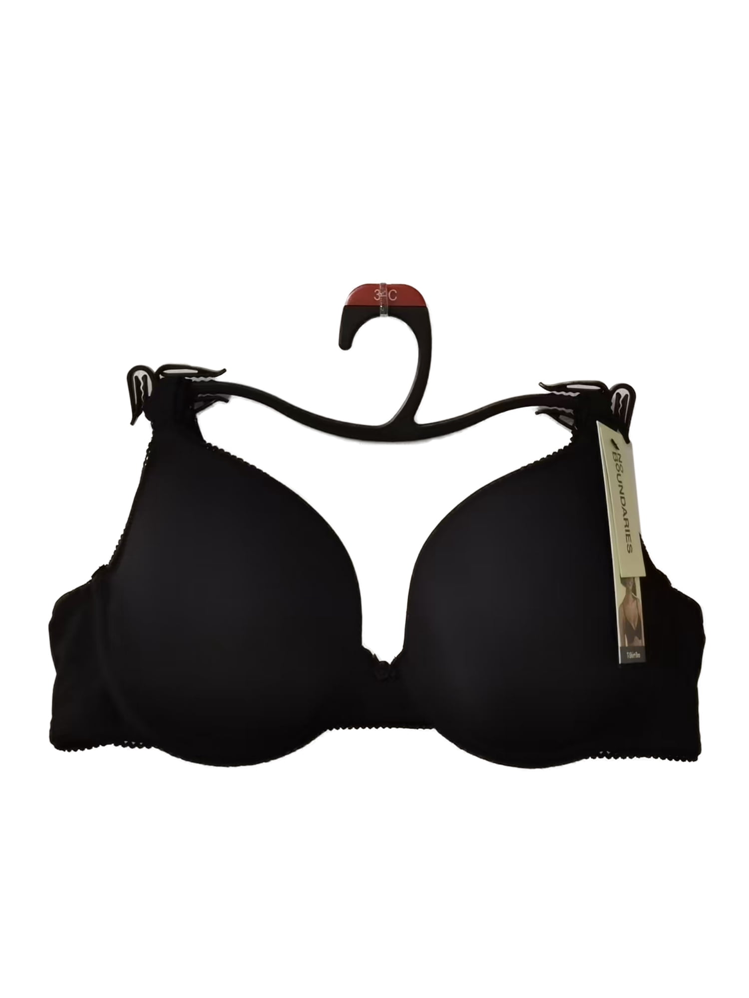 No Boundaries Micro Lightly Lined Demi T-Shirt Bra, Women's 32B-40DD