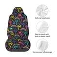 thumbnail image 4 of Wukai Colorful Palms Full Set Car Seat Covers with Soft Padding Universal Auto Front Seats Protector and Cushion Mat, 4 of 5