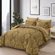 thumbnail image 2 of Juego de edredón WONGS BEDDING Gold King Size 7 piezas de microfibra, 2 of 9