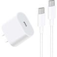 thumbnail image 2 of Cargador rápido USB C de 20 W para iPhone 15/15 Pro/15 Pro Max, iPad Pro de 12,9/11 pulgadas, iPad Air 5.ª/4.ª, iPad de 10.ª generación, iPad Mini 6, cargador de pared PD con cable de carga USB C a C, 2 of 3