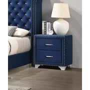 Melody Upholstered 2-drawer Nightstand Pacific Blue