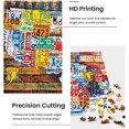 thumbnail image 5 of 500-piece Wooden Jigsaw Puzzle in car-Plate map Pattern Recommended for Adults and Children as an Intellectual DIY Game 20.5" x 15", 5 of 16