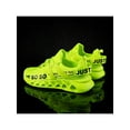 thumbnail image 4 of Glookwis Mens Running Shoe Sport Athletic Shoes Fitness Workout Sneakers Unisex Shock Absorption Non-Slip Trainers Wear-resistant Lace Up Fashion Sneaker Fluorescent Green 6 women, 4 of 9