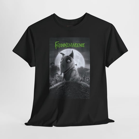 Frankenweenie 2012 Retro Movie Poster Horror Unisex Graphic T-Shirt