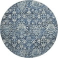 thumbnail image 2 of Addison Rugs Mayfield Washable Traditional Ornate Blue Round Rug, 8' x 8', 2 of 5