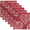 thumbnail image 6 of Dreamtimes Valentine's Day Love Heart Cloth Napkins Set of 1, Oversized Washable Reusable Polyester Dinner Table Napkins for Family, Restaurant, Party Decor, 20 x 20 Inch, 6 of 7