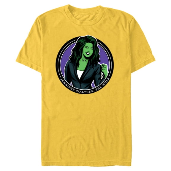 Marvel Studios She-Hulk Jennifer Walters - Short Sleeve Blended T-Shirt for Adults - Customized-Yellow