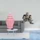 thumbnail image 2 of Jarrón De Porcelana Con Tapa, Adorno Floral Y Figura De Búho. Escultura De Mesa Para Sala De Estar, Oficina, Armario O Decoración De Fiestas., 2 of 8