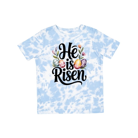 Inktastic He is Risen Easter Eggs and Flowers Boys or Girls Toddler T-Shirt