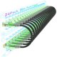 thumbnail image 1 of Cables de conexión Ethernet Sokqovt Cat6a Slim, 1 pie, 10 G, paquete de 24, 1 of 6