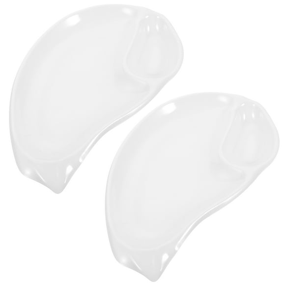 MEIBUTYUP Set of 2 Reusable Plates for Home Use, Elegant Mine-Style Serving Trays Perfect for Dipping and Entertaining