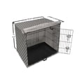 thumbnail image 6 of Abstract Art Dog Crate Cover, Overlapping Circles Clover Buds Geometry Tree of Life Nature Theme, Easy to Use Pet Kennel Cover Small Dogs Puppies Kittens, 7 Sizes, Charcoal Grey White, by Ambesonne, 6 of 6